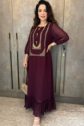 Embellished A Line Dress